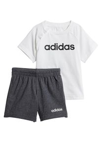 adidas Performance, T-Shirt + Shorts, Schwarzmeliert / Wei&szlig;