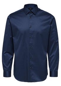 Selected Homme, Herren Hemd 'SLHSLIMPEN-PELLE SHIRT LS B NOOS', Navy