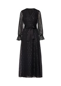 Banana Republic, Damen Kleid 'I FAUX WRAP SHIMMER MAXI DRESS', Schwarz