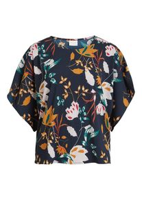 Vila, Damen Blusenshirt, Nachtblau / Pastellblau / Gold / Rot / Perlwei&szlig;