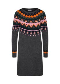 Noisy may, Damen Kleider 'NMLUND L/S O-NECK KNIT DRESS', Grau / Mischfarben