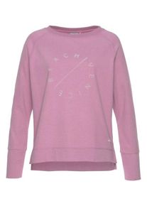 Venice Beach, Damen Sweatshirt 'Richi', Lila / Wei&szlig;