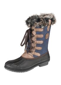 Kimberfeel, Damen Winterstiefel, Hellbeige / Blau / Schwarz
