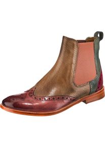 Melvin & Hamilton MELVIN & HAMILTON, Damen Chelsea Boots 'Amelie 5', Hellbraun / Oliv / Altrosa / Pastellrot