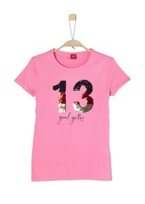 s.Oliver Junior, Mädchen Deutschland-Shirt mit Wendepailletten, Pink