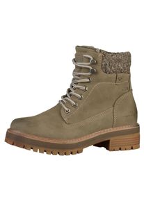Tom Tailor, Damen Stiefelette, Dunkelbeige / Braun
