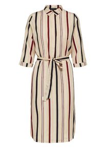Selected Femme, Damen Blusenkleid, Beige / Weinrot / Schwarz / Weiß
