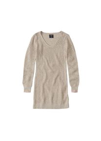 Abercrombie & Fitch Abercrombie & Fitch, Damen Kleid 'LACE UP TIPPED SWEATERDRESS', Creme