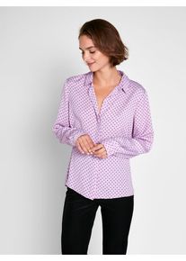 Pieces, Damen Hemd, Lavendel / Dunkellila / Wei&szlig;