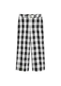 Mango, Damen Hose 'Oreo', Schwarz / Weiß