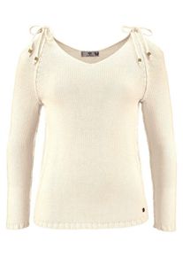 AJC, Damen Strickpullover, Hellgelb