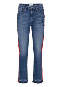 Heine, Damen Jeans, Blue Denim / Rot