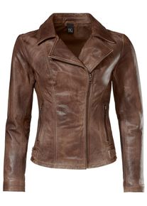 Heine, Damen Lederjacke, Cognac