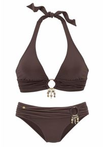 s.Oliver RED LABEL, Damen Triangel-Bikini, Braun