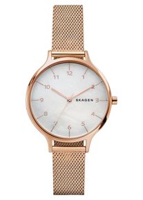 Skagen, Damen uhr, Bronze / Schwarz / Weiß