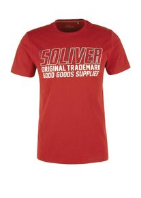 s.Oliver RED LABEL, Herren T-Shirt, Rot / Weiß