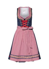 Marjo, Damen Dirndl 'Blanda', Blau / Rot