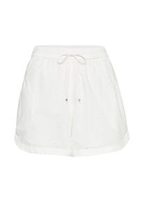 Véro Moda VERO MODA, Damen Shorts mit Lochmuster, Weiß