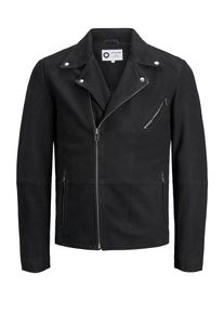 Jack & Jones JACK & JONES, Herren Lederjacke, Schwarz