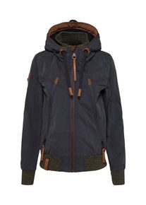 Naketano, Damen Übergangsjacke 'Hochzeit = Lebenslänglich', Dunkelblau / Braun