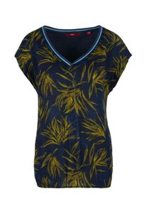 s.Oliver RED LABEL, Damen Shirt, Kobaltblau / Khaki
