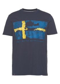 Rhode Island, Herren Shirt, Taubenblau / Himmelblau / Gelb