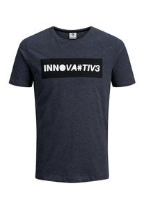 Jack & Jones JACK & JONES, Herren T-Shirt, Nachtblau / Schwarz / Wei&szlig;