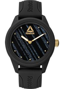 Reebok, Damen Quarzuhr 'Sparkle Run, RD-SPR-L2-PBIB-B2', Gold / Schwarz