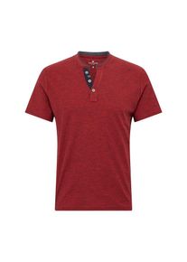 Tom Tailor, Herren Shirt 'basic yd henley T-Shirt 1/2', Navy / Rot