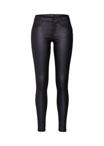 Only, Damen Hose 'onlLOULOU SK PUSHUP COATED PANTS PNT', Schwarz