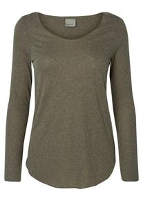 Véro Moda VERO MODA, Damen Oberteil mit langen Ärmeln Basic, Khaki