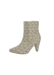 Andrea Conti, Damen Stiefelette, Dunkelbeige / Hellblau