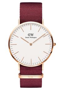 Daniel Wellington, Herren Uhr 'Classic 40 Roselyn DW00100267', Rosegold / Feuerrot / Wei&szlig;
