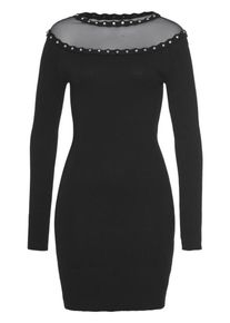 Melrose, Damen Kleid, Schwarz / Transparent