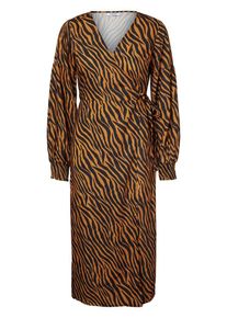 Pieces, Damen Kleid, Gold / Schwarz