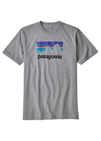 Patagonia, Damen T-Shirt 'Shop Sticker Responsibili', Dunkelgrau