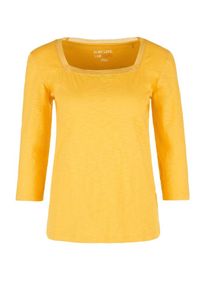 s.Oliver RED LABEL, Damen Langarmshirt 'Slub Yarn', Gelb