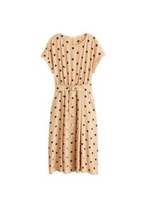 Mango, Damen Kleid 'Julia', Hellbeige / Schwarz