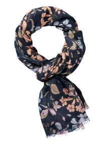 Taifun, Damen Schal, Navy / Azur / Pastellorange