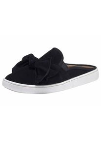 UGG Australia UGG, Damen Pantolette 'Luci Bow', Schwarz / Wei&szlig;