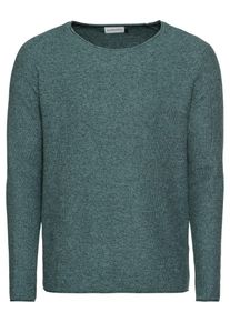 Nowadays, Herren Pullover 'The Honeycomb Crew Neck', Tanne