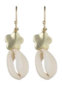 sweet deluxe, Damen Ohrschmuck 'Stern&Muschel', Creme / Gold
