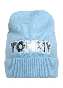 Tommy Hilfiger, Damen M&uuml;tze 'TOMMY PATCH', Hellblau / Silber