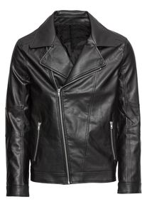 Kiomi, Herren Lederjacke 'FOSTER BIKER JACKET', Schwarz