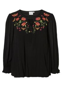 JUNAROSE, Damen Bluse, Grün / Rosé / Schwarz
