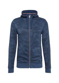 Tom Tailor, Herren Sweatjacke 'camo hood jacket', Blau