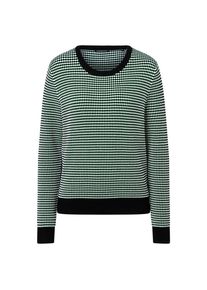 ONE MORE STORY, Damen Pullover, Smaragd / Schwarz / Wei&szlig;
