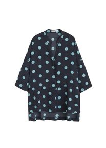 Violeta by Mango, Damen Bluse 'Nudos', Nachtblau / Hellblau