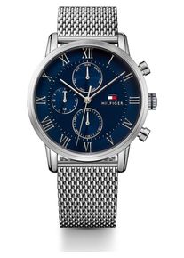Tommy Hilfiger, Herren Multifunktionsuhr '1791399', Navy / Silber