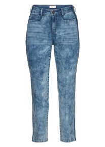 sheego Denim, Damen Stretch-Jeans im Batik-Look, Blau